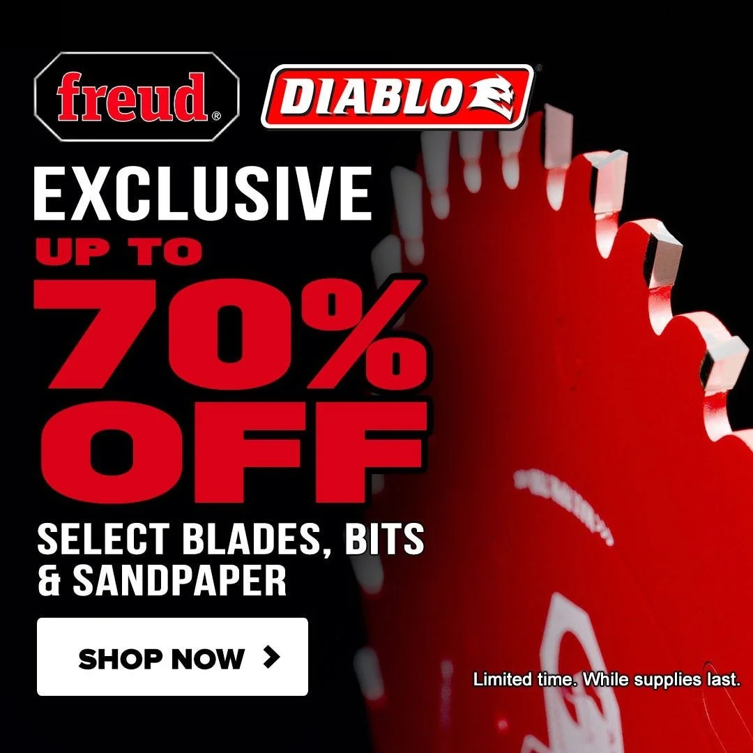 Save Up to 70% on Diablo and Freud Blades and Bits
