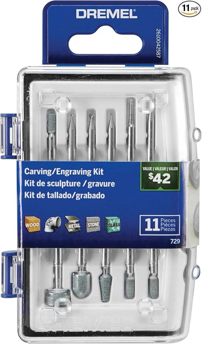 $9.90 Deal Dremel 729 01 11 Piece Carving and Engraving Kit Save 42%