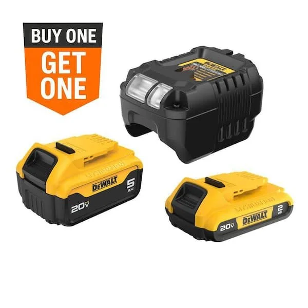 BOGO DEWALT 20V MAX Battery Kit Deal with Free Tool