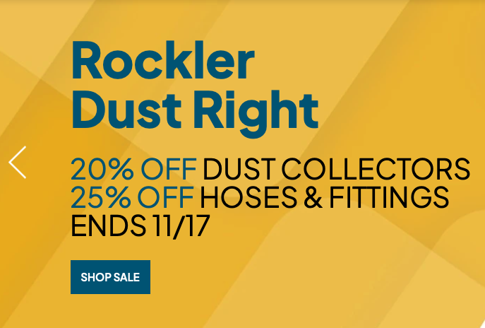 Up to 25% Off Rockler Dust Collection Sale