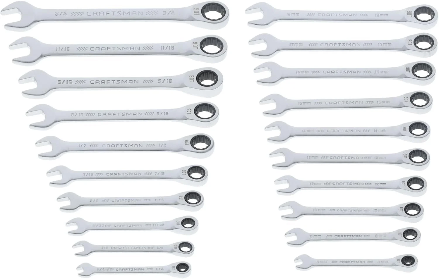 CRAFTSMAN 20pc Ratcheting Wrench Set Deal $69.99 Save 30%