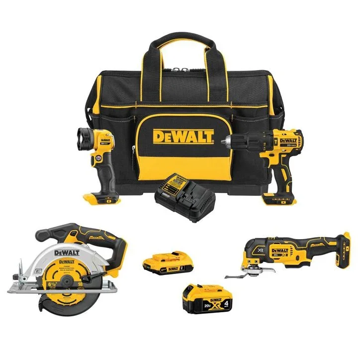 Today Only DEWALT 20V 4 Tool Kit $349 Deal
