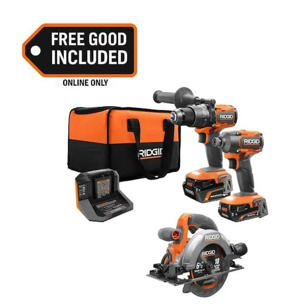 Today Only RIDGID 18V Combo Kit with Free Saw $227