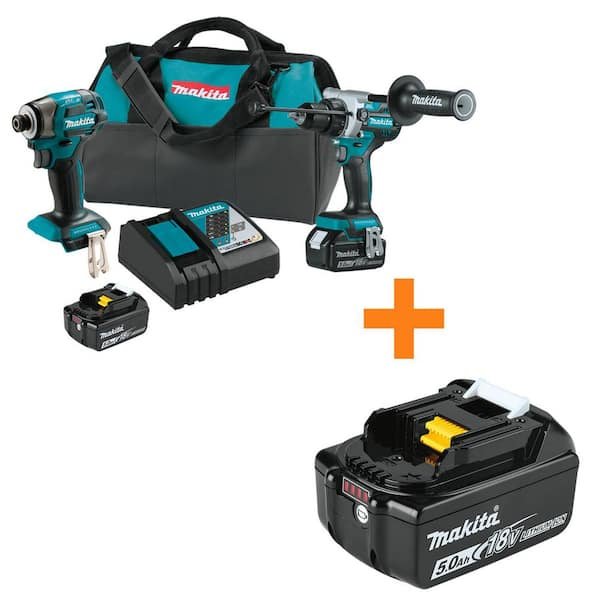 Today Only Makita 18V Combo Kit with Bonus Battery Save $196