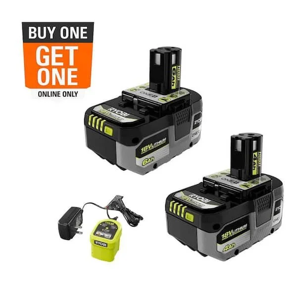 50% Off RYOBI 18V HP Starter Kit Plus FREE Tool!