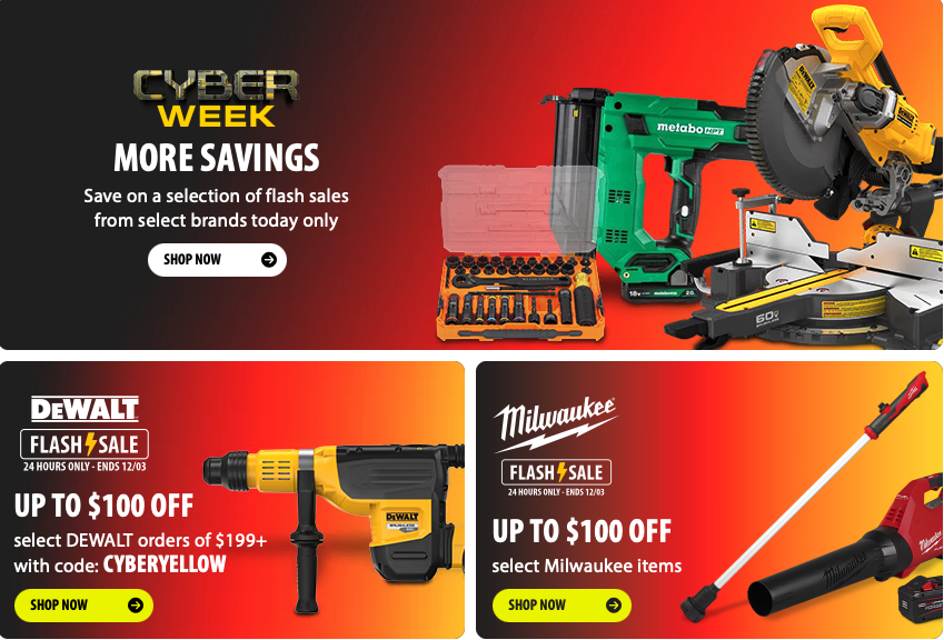 💛 Today Only Cyber Week DEWALT Flash Sale Save Big
