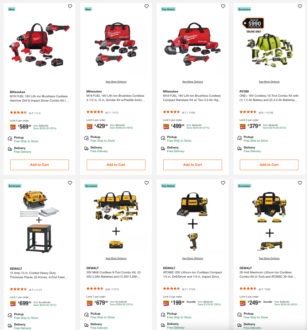 Save Up to 50% on Home Depot Pro Tool Deals