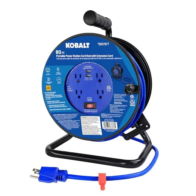 Today Only Kobalt Cord Reel with USB $59.98