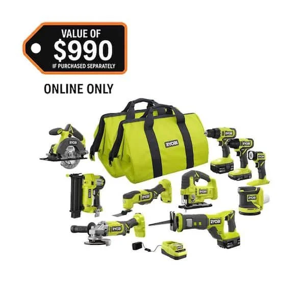 Today Only $140 Off Ryobi 10 Tool Combo Kit $539