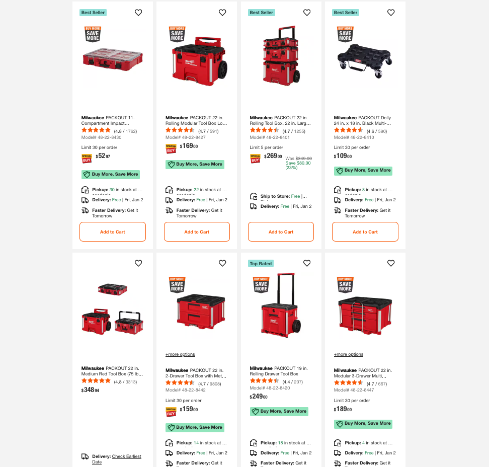 Milwaukee PACKOUT Storage Buy More Save More Up to $150 Off