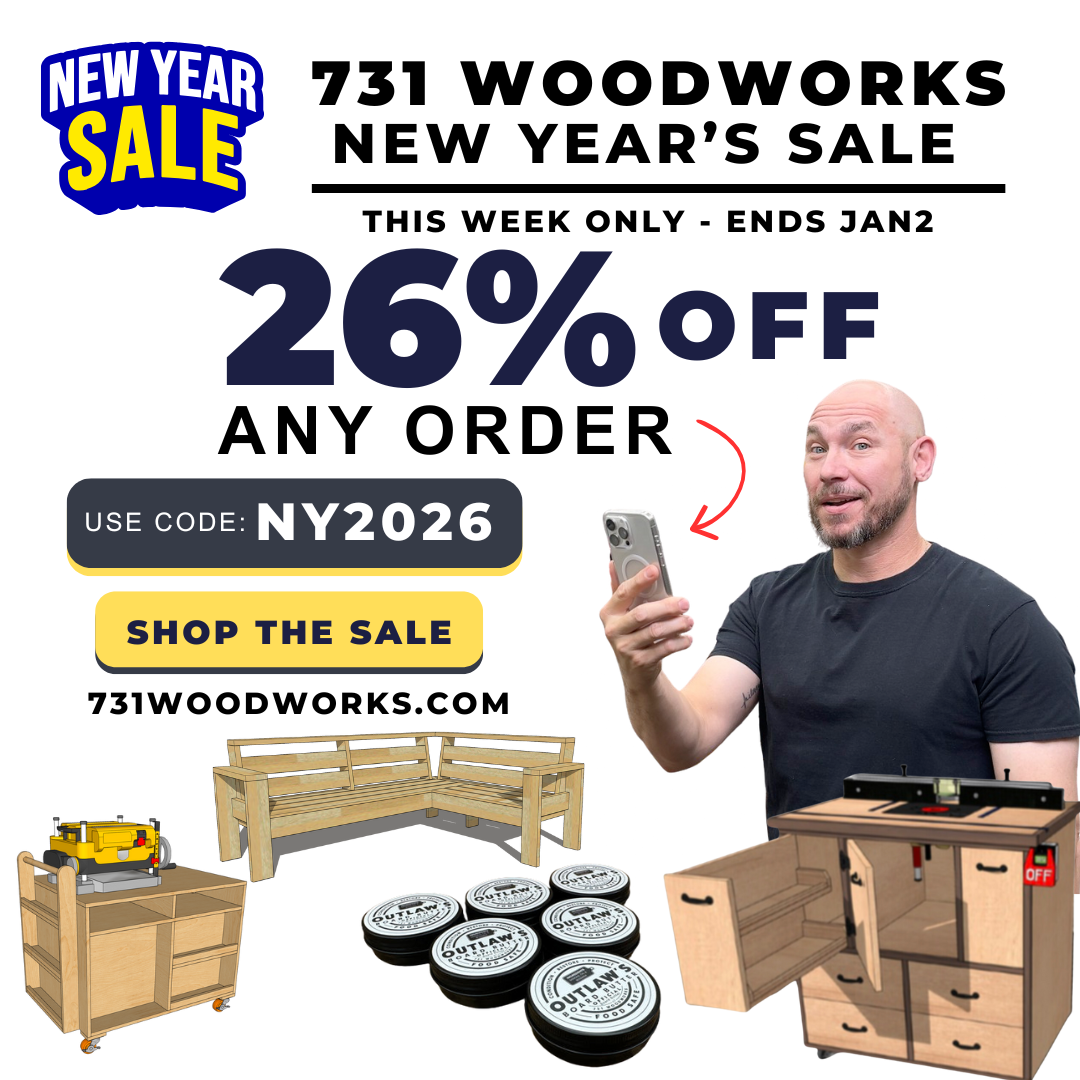 🎉 26% Off 731 Woodworks New Year’s Sale – Use Code NY2026!