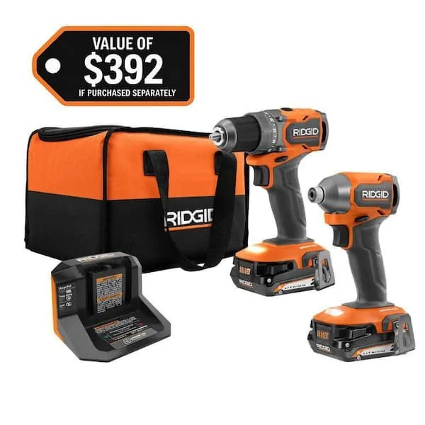 🔥 30% Off RIDGID 18V SubCompact Brushless 2-Tool Combo – Now $139!