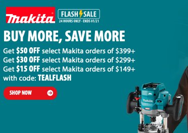 Save $15–$50 on Makita Tools with Code TEALFLASH