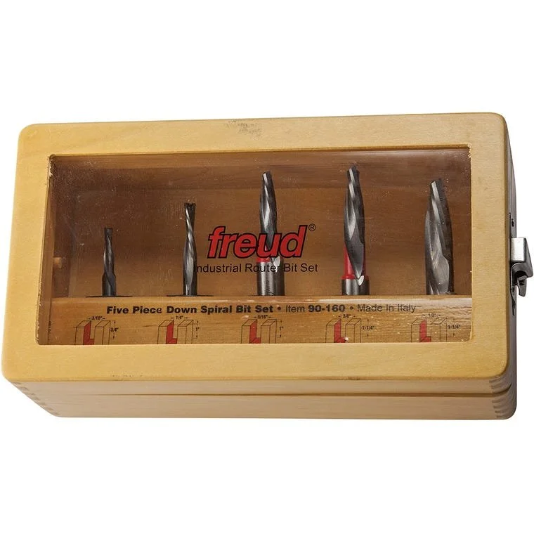 Freud 5-Pc Down-Spiral Router Bit Set Only $18.49 (Save 91%)