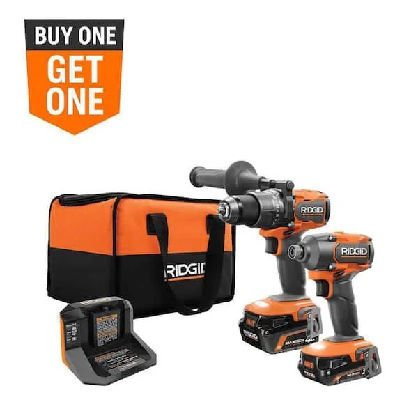 RIDGID 18V Brushless 2-Tool Combo Kit Only $229 + Free Tool