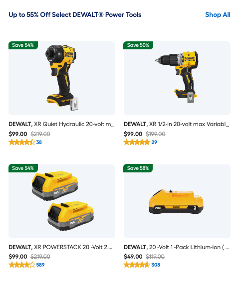 💥 Today Only Save Up to 55% on Select DEWALT Power Tools and Batteries! 💥
