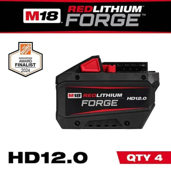 Today Only $530 Off Milwaukee M18 FORGE 12.0Ah 4-Pack