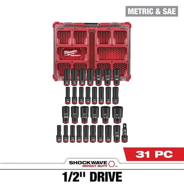 Today Only $90 Off Milwaukee SHOCKWAVE 31-Piece Socket Set
