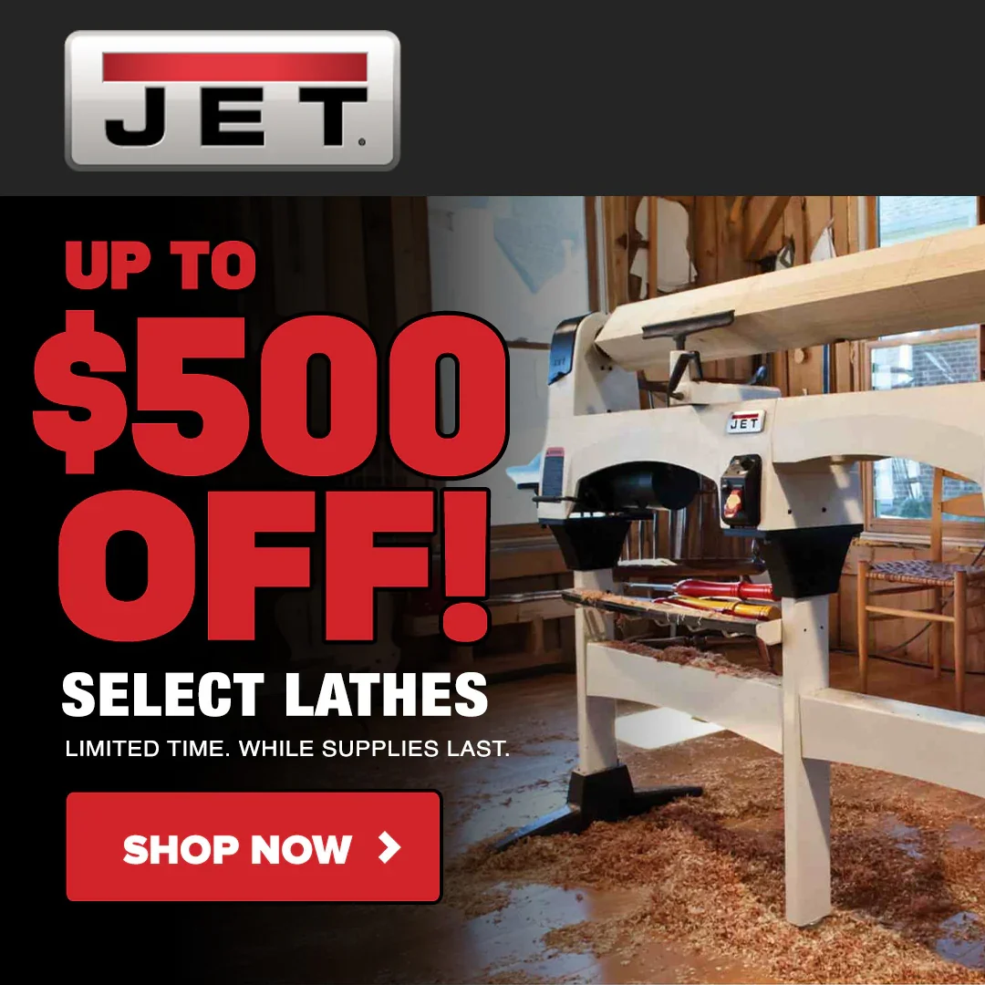 Save up to $500 on JET Lathes Deal