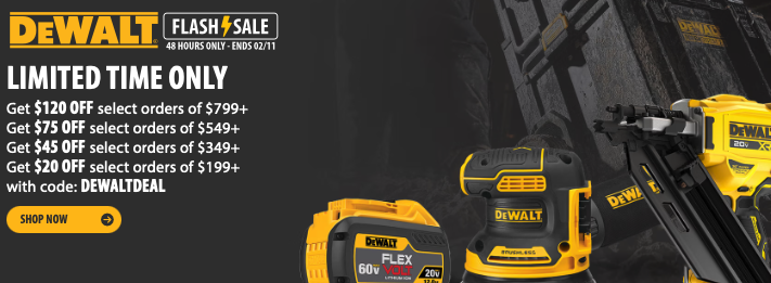 Save Up to $120 on DEWALT Tools at Acme Tools