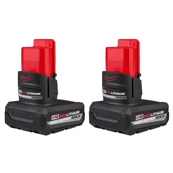$119 Off Milwaukee M12 XC High Output 5.0Ah Battery 2-Pack