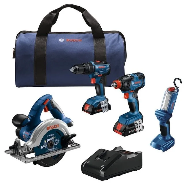 $100 off Bosch 18V 4 Tool Combo Kit Deal $249