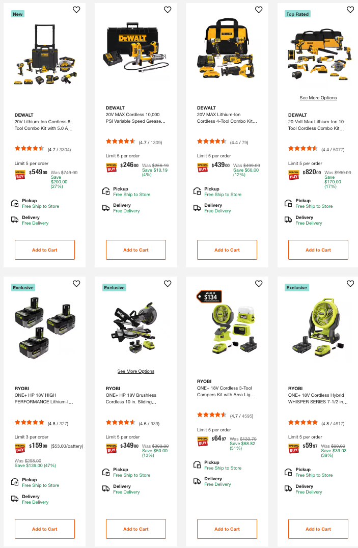 Today Only 45% Off Home Depot Tool Deal