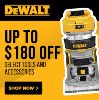 Save up to $180 DeWALT Tools Deal