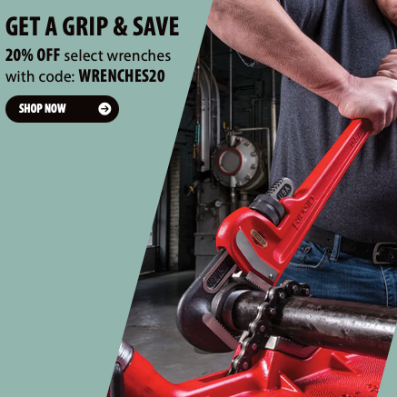 Today Only Save 20% on Milwaukee, GEARWRENCH and Ridgid Wrenches
