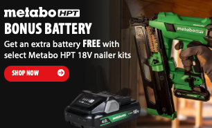 Metabo HPT 18V Nailer Deal Get FREE 4Ah Battery