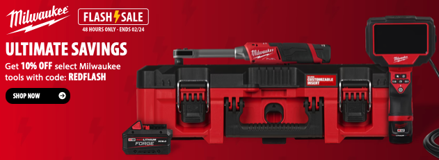 Save 10% Milwaukee Tools Deal Code REDFLASH