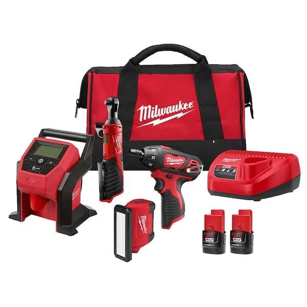 50% Off Milwaukee M12 4 Tool Combo Kit Deal $199