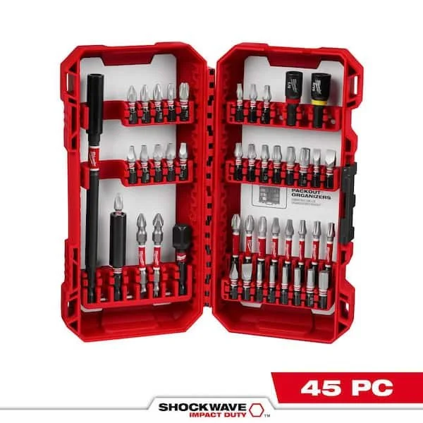 33% Off Milwaukee SHOCKWAVE 45Pc Bit Set Deal $19.97