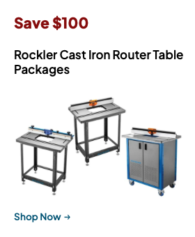 $100 Off Rockler Cast Iron Router Tables