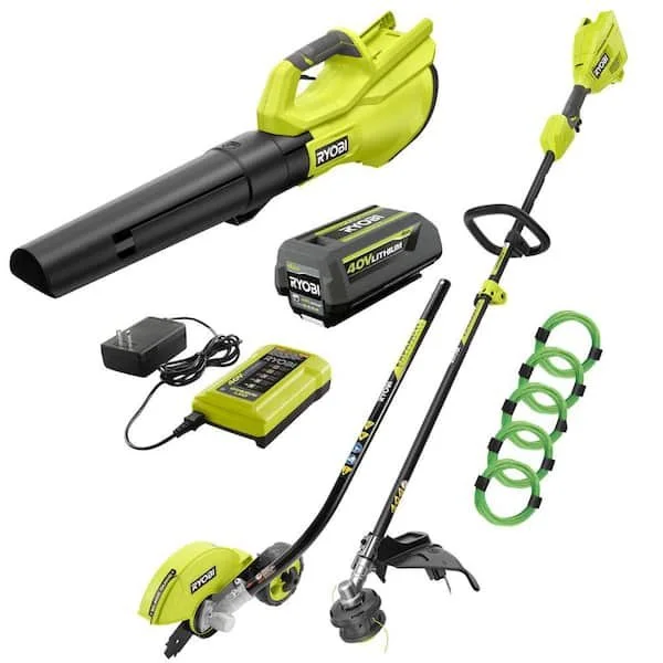 Today Only Save 31% on Ryobi 40V Trimmer and Blower Kit