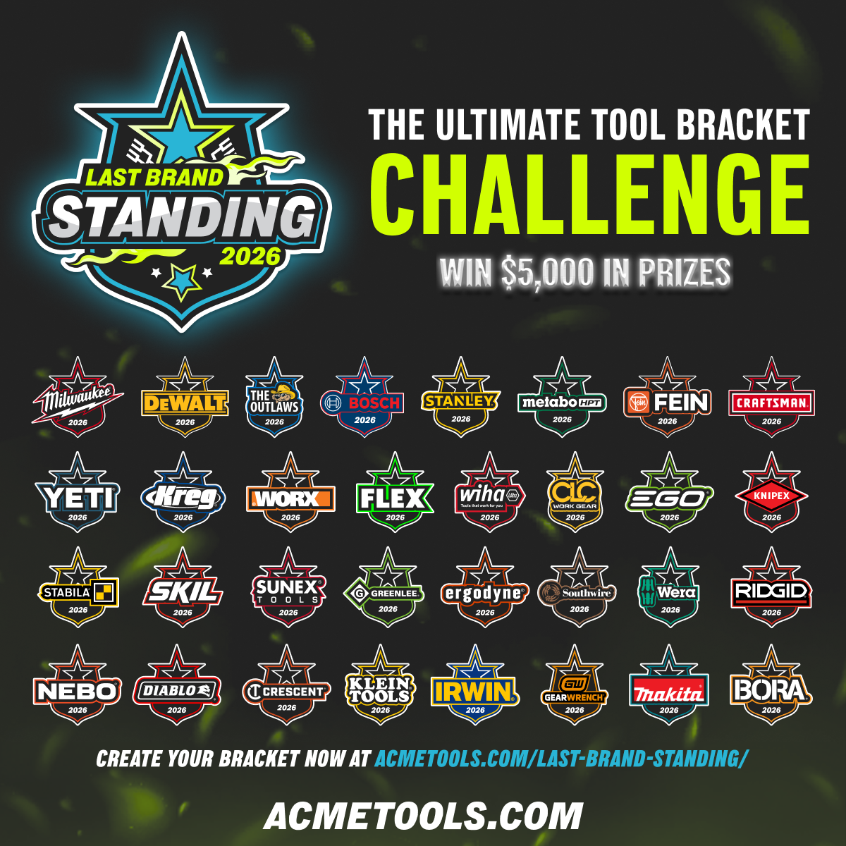 Win a $2,500 Acme Tools Shopping Spree! (Free to Enter)