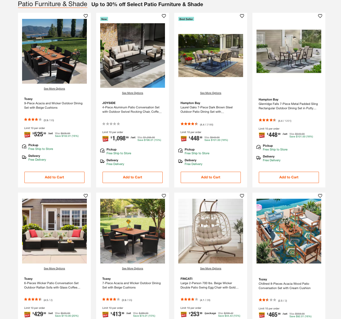 Today Only Home Depot Patio and Grill Sale Save 30% Deal