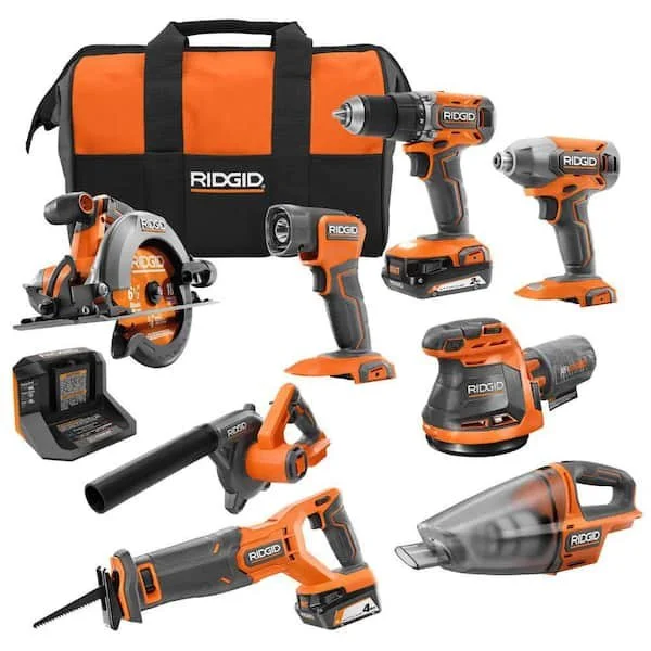 Today Only RIDGID 8 Tool Combo Kit $283 Save $516 Deal