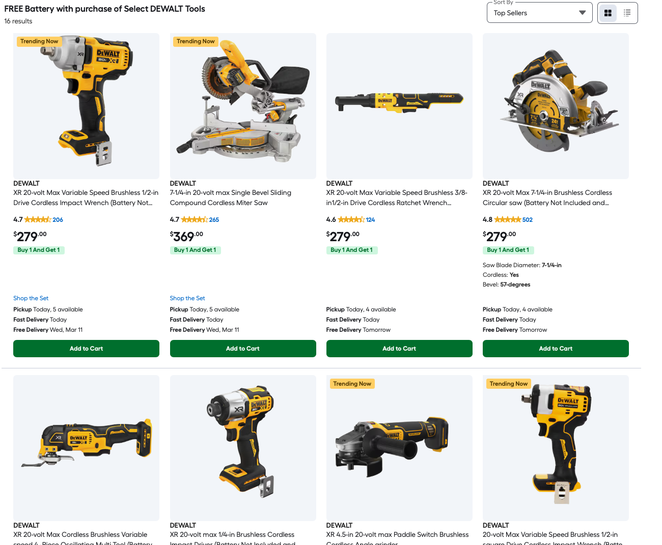 DEWALT 20V Max Free Battery Tool Deal