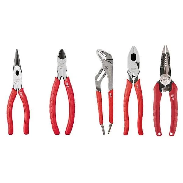 Save 22% on Milwaukee 5 Piece Electrician's Pliers Set