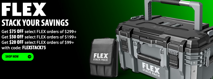 Save up to $75 on FLEX Power Tools at Acme Tools