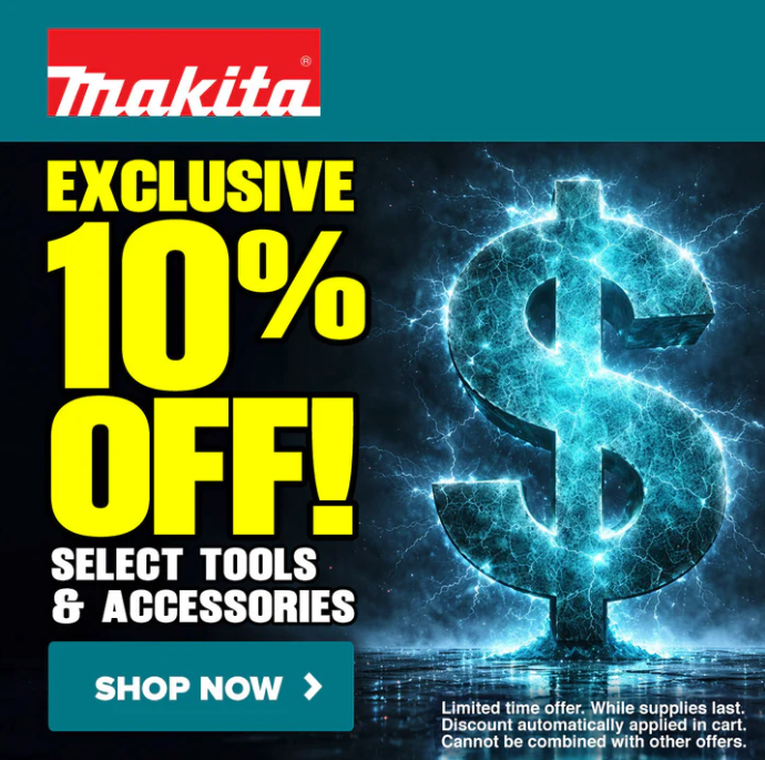 Today Only Save 10% on Makita Tools at The Tool Nut