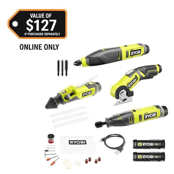 Save 22% on RYOBI USB Lithium 4 Tool Hobby Combo Kit