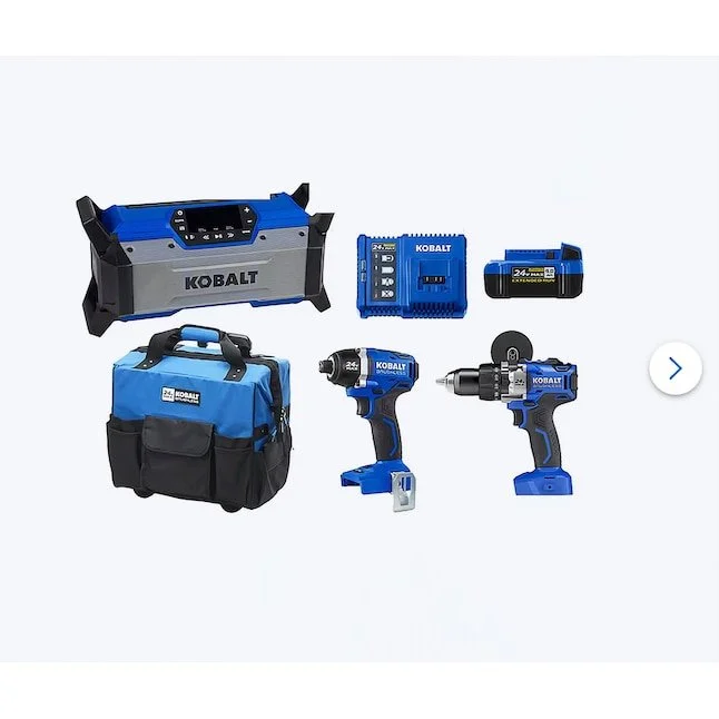 Today Only Save $100 on Kobalt 24V 3-Tool Combo Kit $199