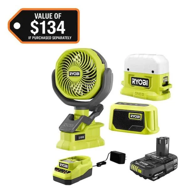 Save 58% on RYOBI ONE+ 18V Cordless 3-Tool Campers Kit $56.71