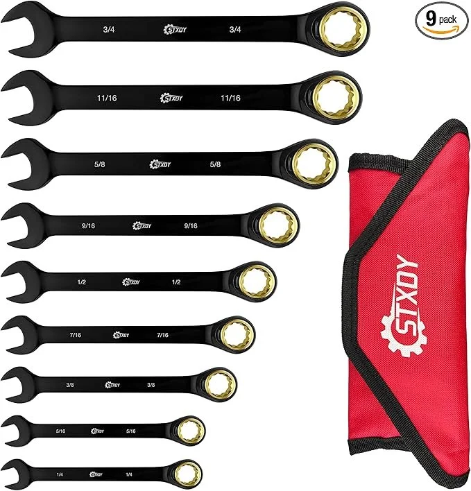 50% Off STXDY 9PC Ratcheting Wrench Set Lowest Price $14.99