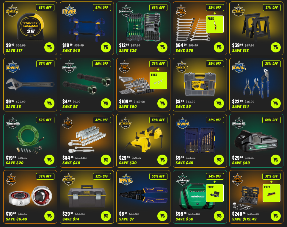 Today Only Acme Tools Last Brand Standing Deals