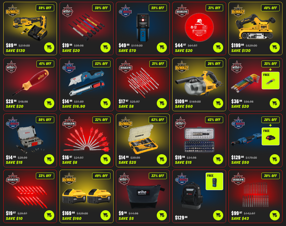 Today Only Acme Tools Last Brand Standing Deals