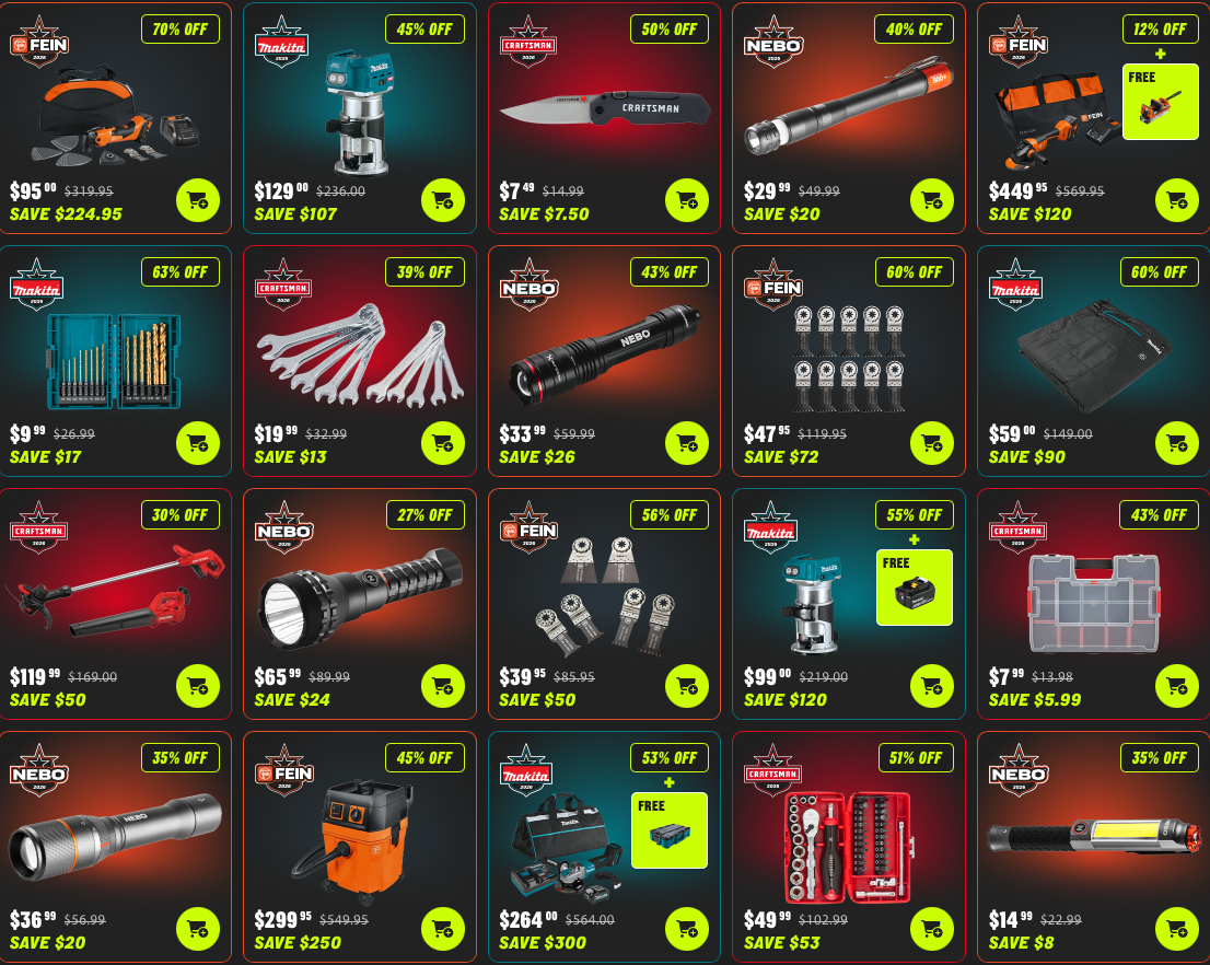 Save 70% on Makita and Fein Last Brand Standing Deals
