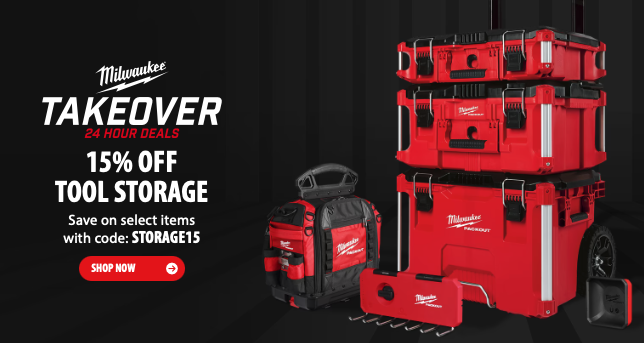 Today Only Save 15% on Milwaukee Tool Storage